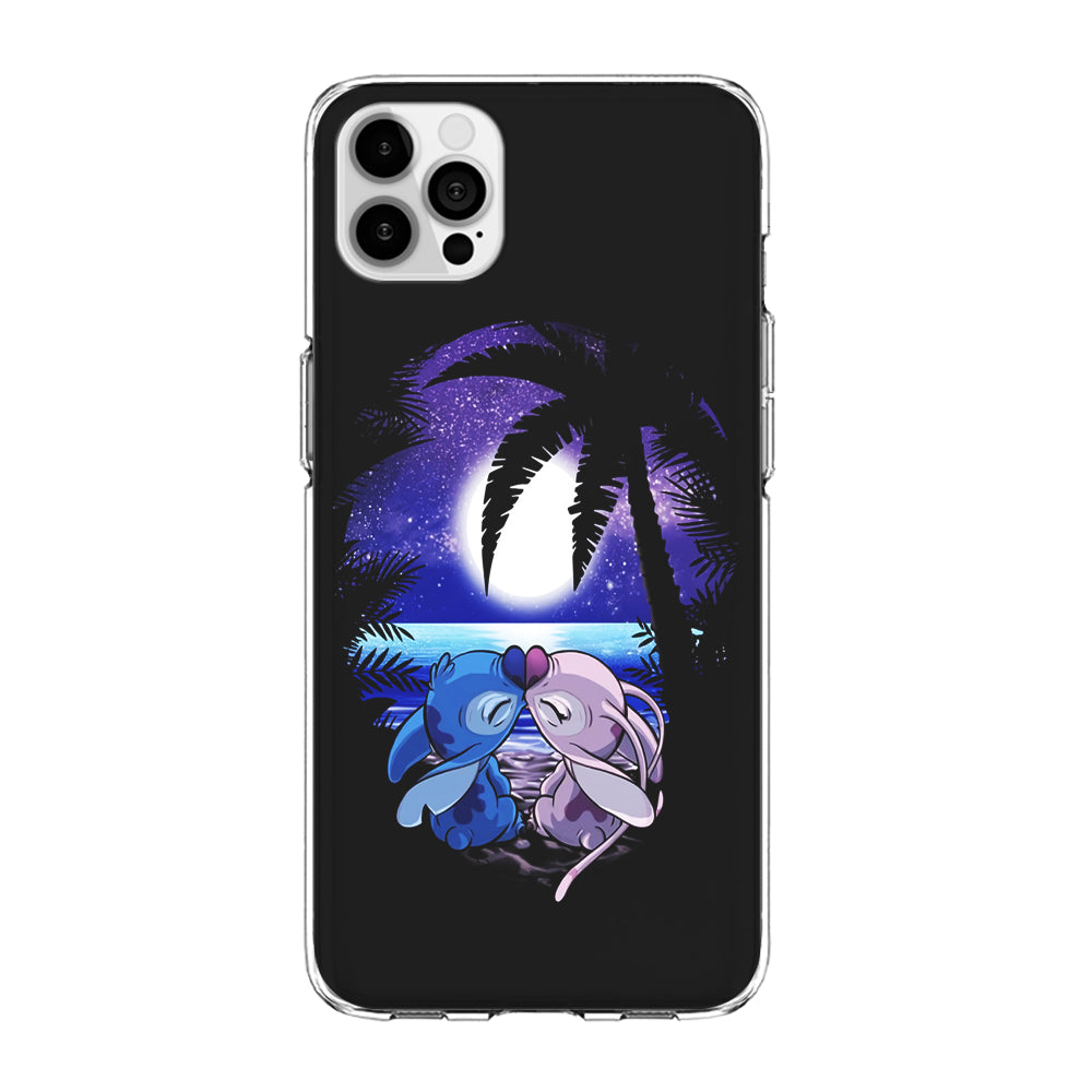 Stitch and Angel Kissing iPhone 13 Pro Case-Phone Case-Clear Soft Case-Altracase