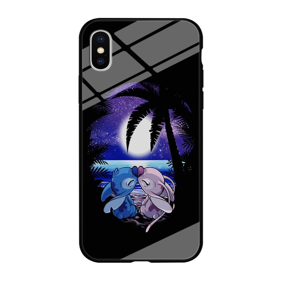 Stitch and Angel Kissing iPhone X Case-Phone Case-Tempered Glass Case-Altracase