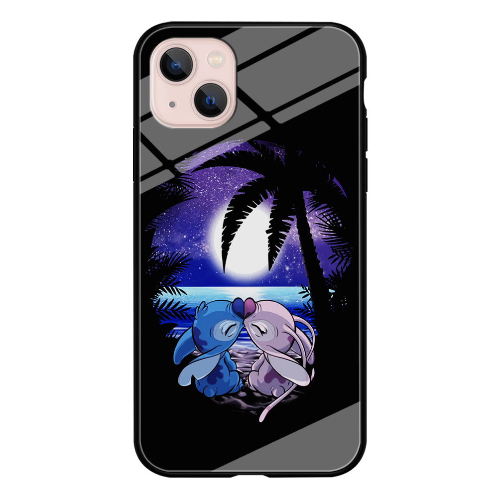 Stitch and Angel Kissing iPhone 13 Mini Case-Phone Case-Tempered Glass Case-Altracase