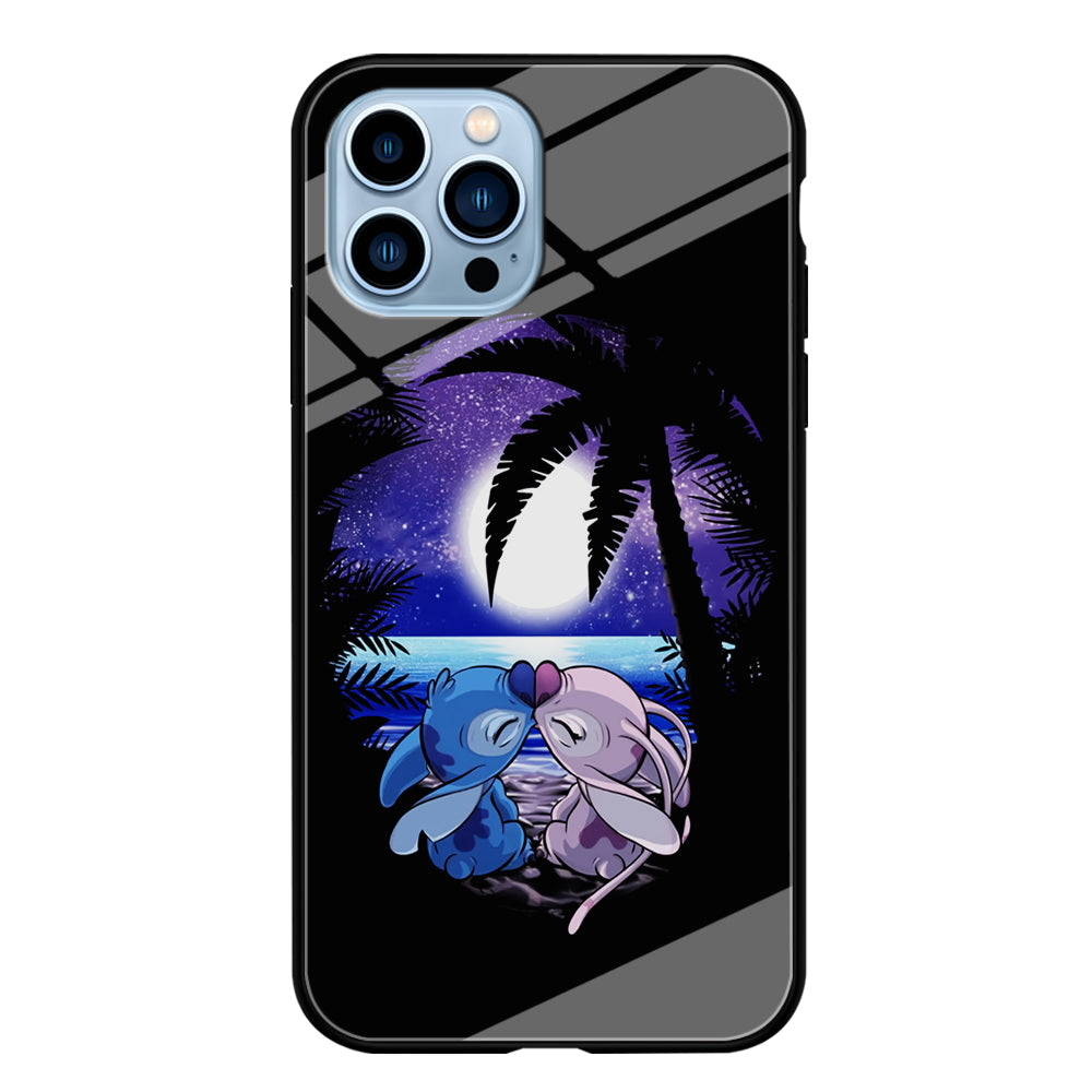 Stitch and Angel Kissing iPhone 14 Pro Case-Phone Case-Tempered Glass Case-Altracase