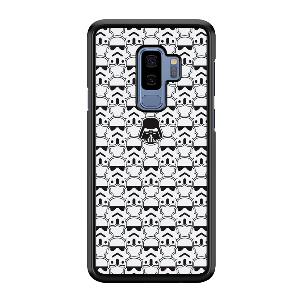 Stormtrooper Face Pattern Star Wars Samsung Galaxy S9 Plus Case-Phone Case-Rubber Black (2D Case)-Altracase