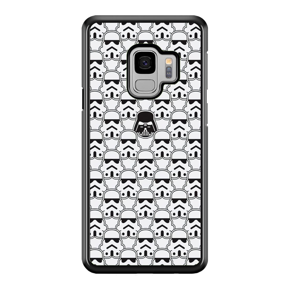 Stormtrooper Face Pattern Star Wars Samsung Galaxy S9 Case-Phone Case-Rubber Black (2D Case)-Altracase