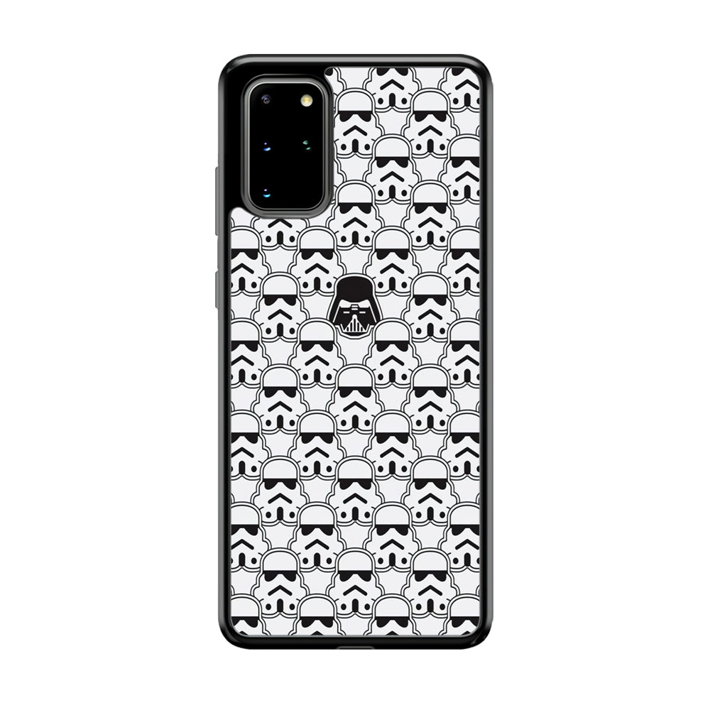 Stormtrooper Face Pattern Star Wars Samsung Galaxy S20 Plus Case-Phone Case-Tempered Glass Case-Altracase
