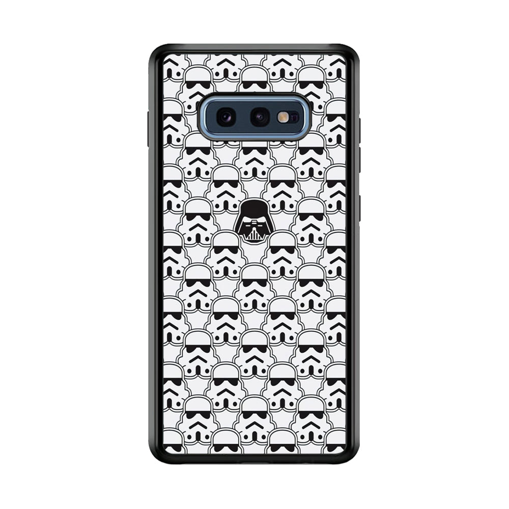 Stormtrooper Face Pattern Star Wars Samsung Galaxy S10E Case-Phone Case-Rubber Black (2D Case)-Altracase
