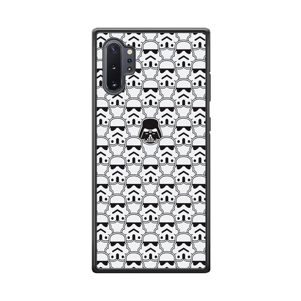 Stormtrooper Face Pattern Star Wars Samsung Galaxy Note 10 Plus Case-Phone Case-Rubber Black (2D Case)-Altracase