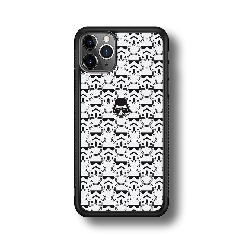 Stormtrooper Face Pattern Star Wars iPhone 11 Pro Max Case-Phone Case-Rubber Black (2D Case)-Altracase