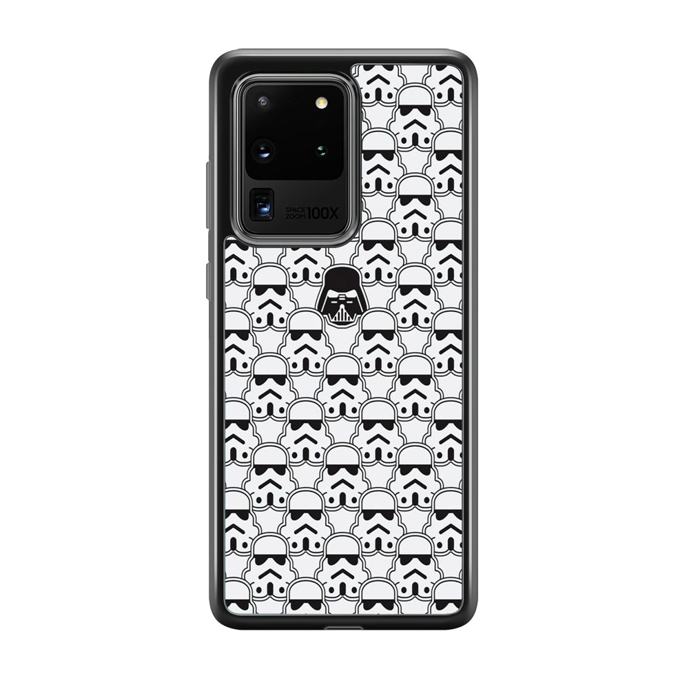 Stormtrooper Face Pattern Star Wars Samsung Galaxy S20 Ultra Case-Phone Case-Tempered Glass Case-Altracase