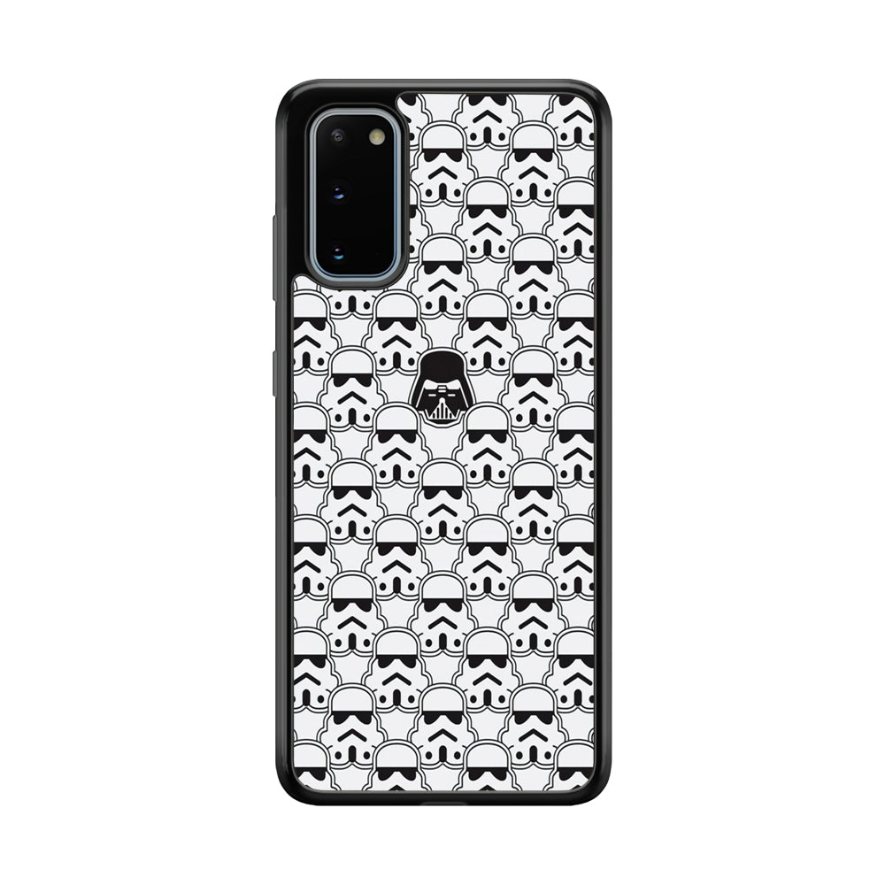 Stormtrooper Face Pattern Star Wars Samsung Galaxy S20 Case-Phone Case-Rubber Black (2D Case)-Altracase