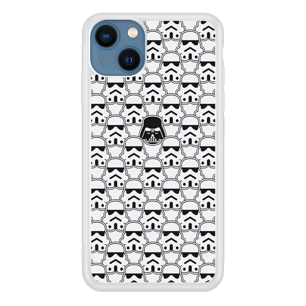 Stormtrooper Face Pattern Star Wars iPhone 13 Case-Phone Case-Rubber White (2D Case)-Altracase