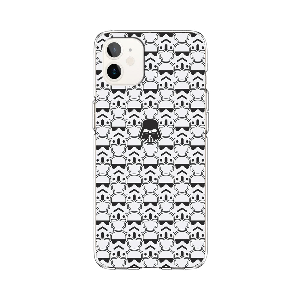 Stormtrooper Face Pattern Star Wars iPhone 12 Case-Phone Case-Clear Soft Case-Altracase