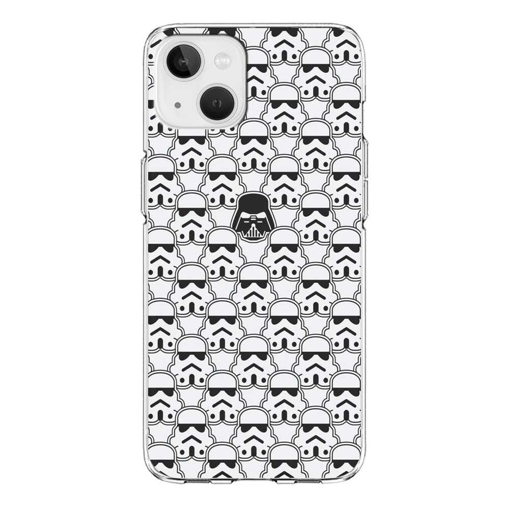 Stormtrooper Face Pattern Star Wars iPhone 13 Case-Phone Case-Clear Soft Case-Altracase