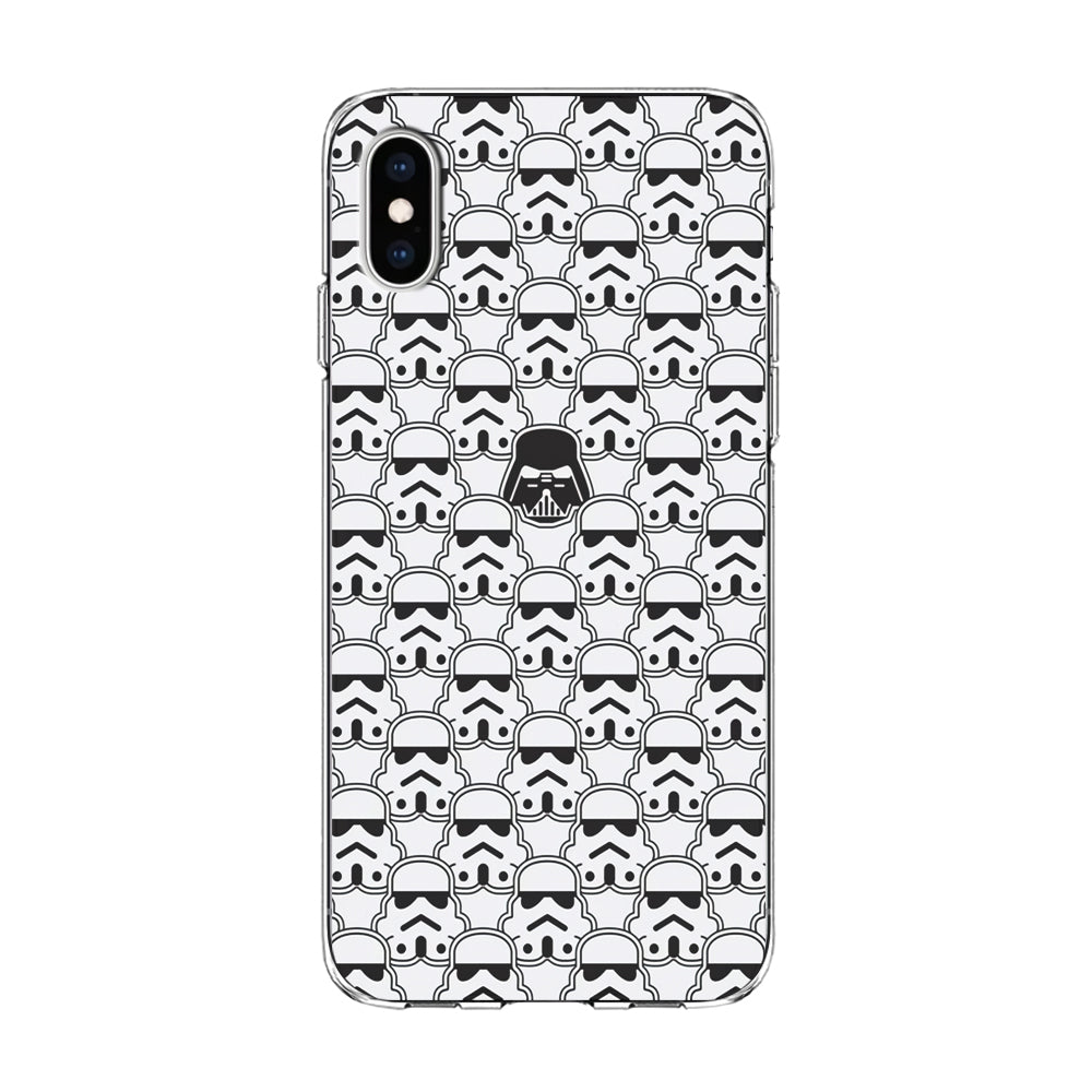 Stormtrooper Face Pattern Star Wars iPhone Xs Case-Phone Case-Clear Soft Case-Altracase