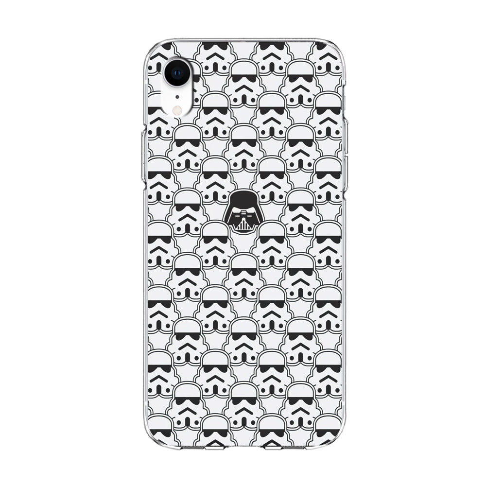 Stormtrooper Face Pattern Star Wars iPhone XR Case-Phone Case-Clear Soft Case-Altracase