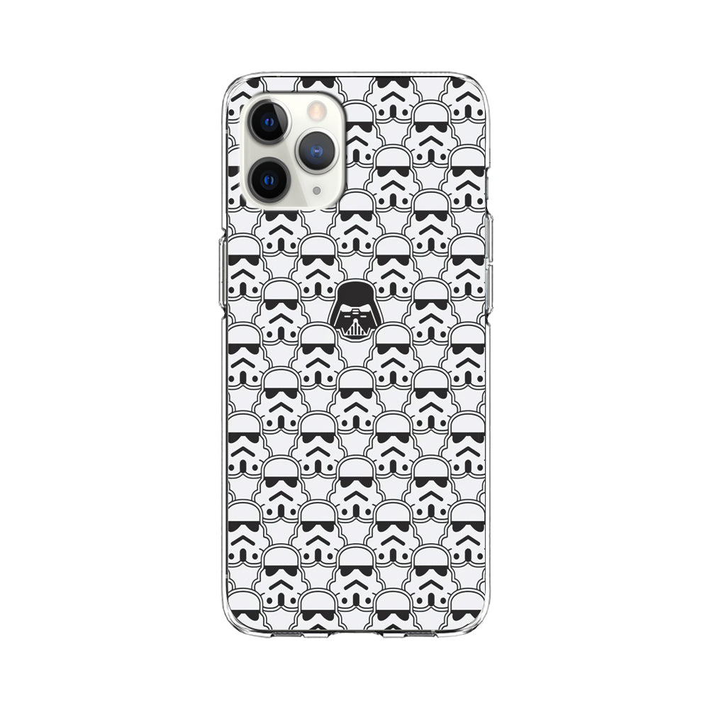 Stormtrooper Face Pattern Star Wars iPhone 11 Pro Max Case-Phone Case-Clear Soft Case-Altracase