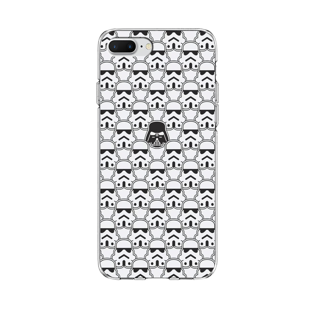 Stormtrooper Face Pattern Star Wars iPhone 8 Plus Case-Phone Case-Clear Soft Case-Altracase
