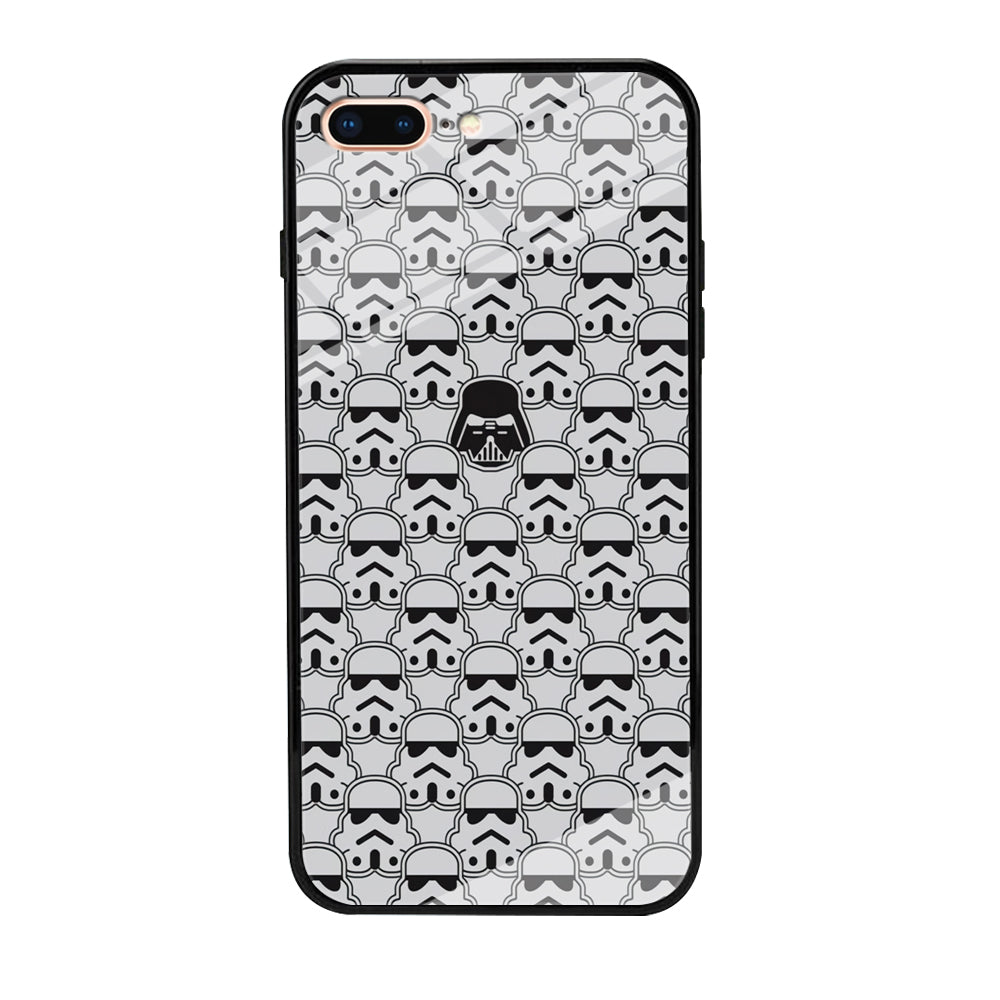 Stormtrooper Face Pattern Star Wars iPhone 8 Plus Case-Phone Case-Tempered Glass Case-Altracase