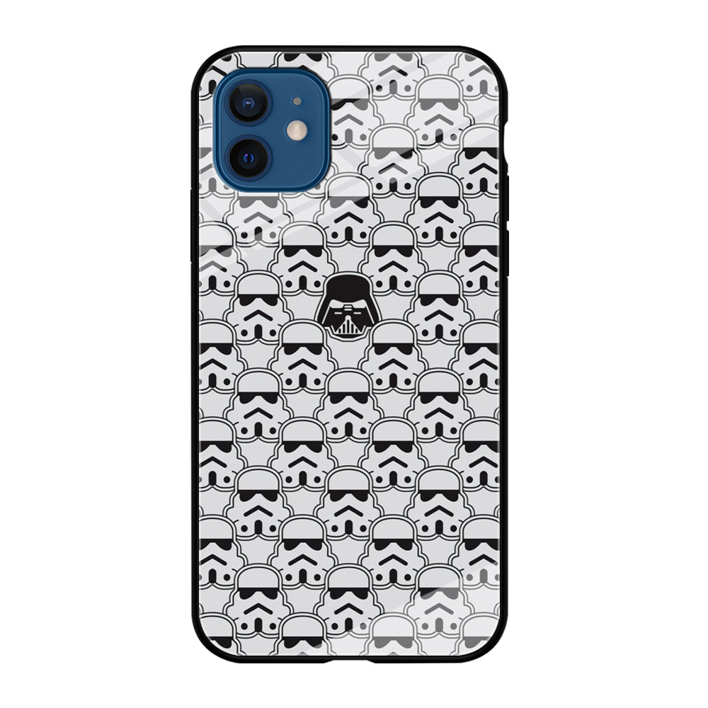 Stormtrooper Face Pattern Star Wars iPhone 12 Case-Phone Case-Tempered Glass Case-Altracase
