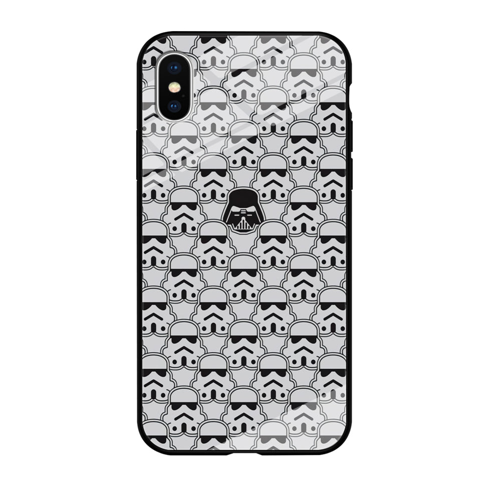 Stormtrooper Face Pattern Star Wars iPhone Xs Case-Phone Case-Tempered Glass Case-Altracase