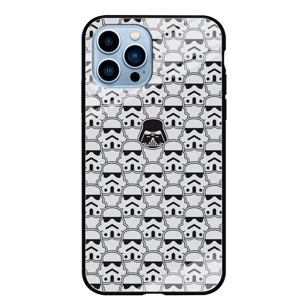 Stormtrooper Face Pattern Star Wars iPhone 15 Pro Max Case-Phone Case-Tempered Glass Case-Altracase