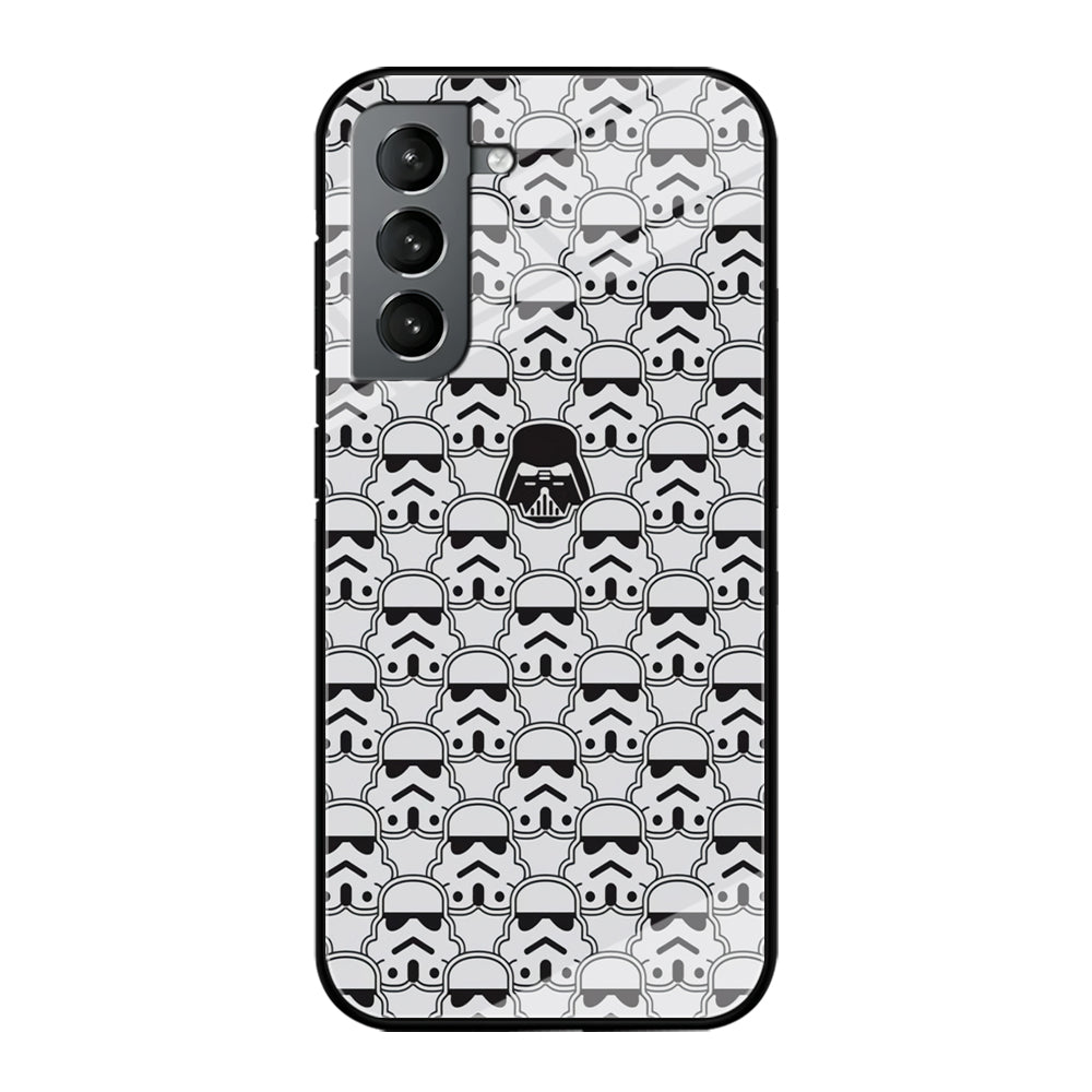 Stormtrooper Face Pattern Star Wars Samsung Galaxy S23 Plus Case-Phone Case-Tempered Glass Case-Altracase