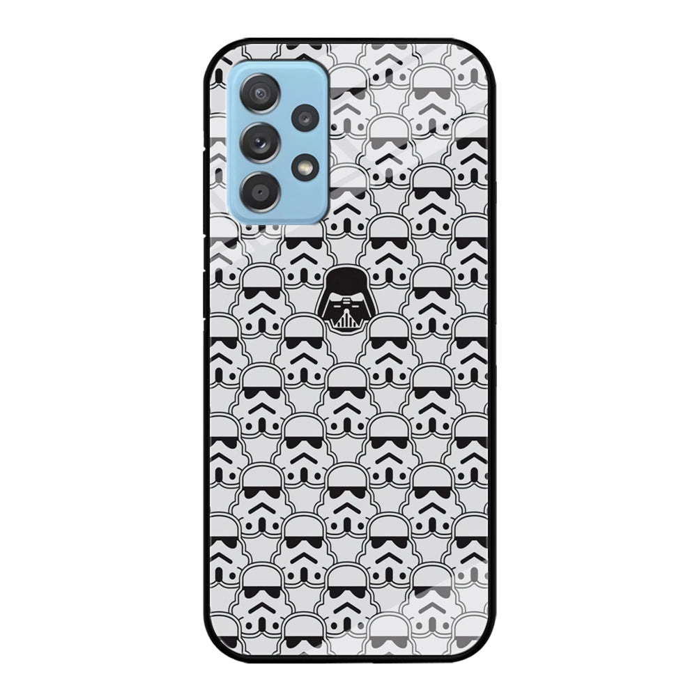 Stormtrooper Face Pattern Star Wars Samsung Galaxy A72 Case-Phone Case-Tempered Glass Case-Altracase