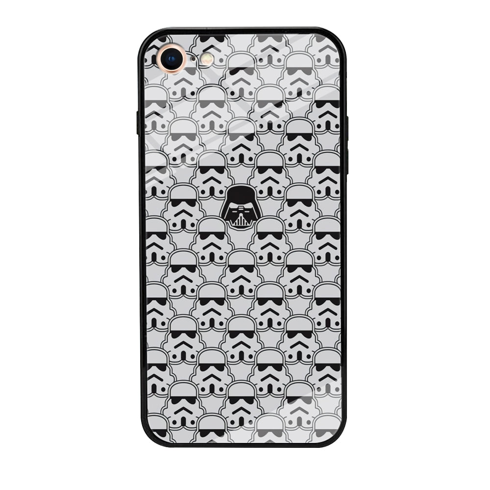 Stormtrooper Face Pattern Star Wars iPhone 8 Case-Phone Case-Tempered Glass Case-Altracase