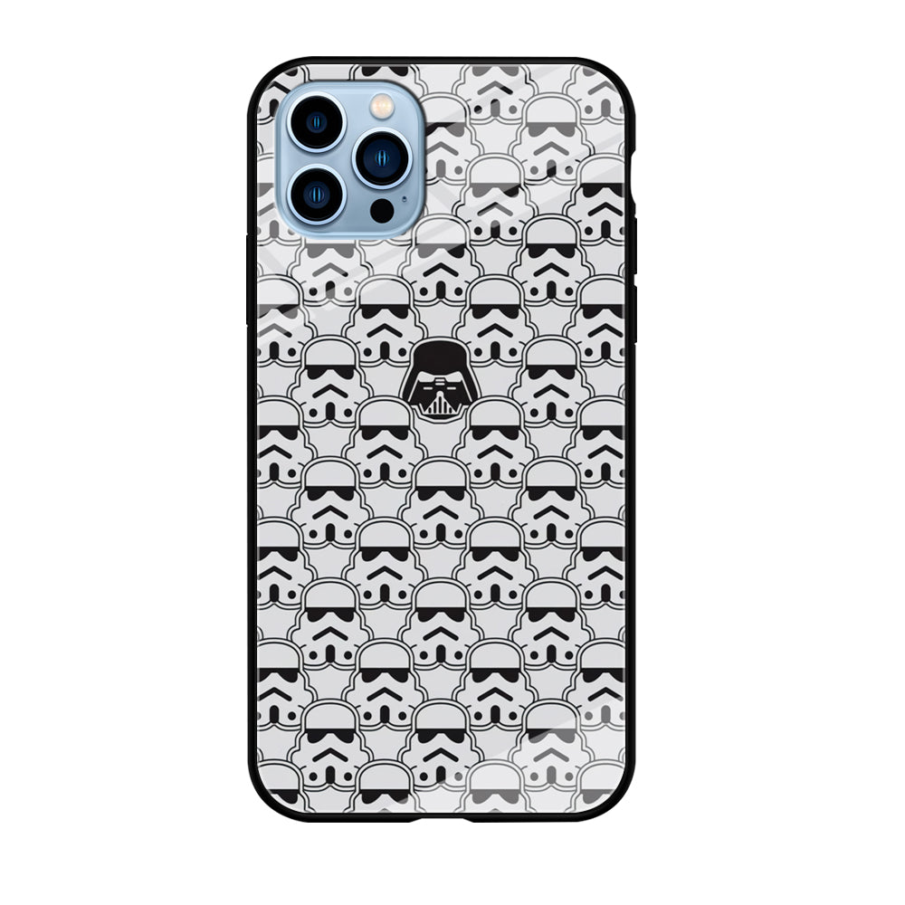 Stormtrooper Face Pattern Star Wars iPhone 12 Pro Max Case-Phone Case-Tempered Glass Case-Altracase