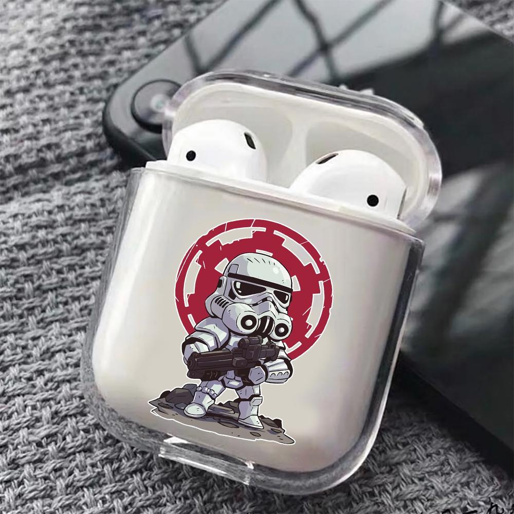 Stormtrooper Mini Cartoon Hard Plastic Protective Clear Case Cover For Apple Airpods-AirPod Case-Altracase