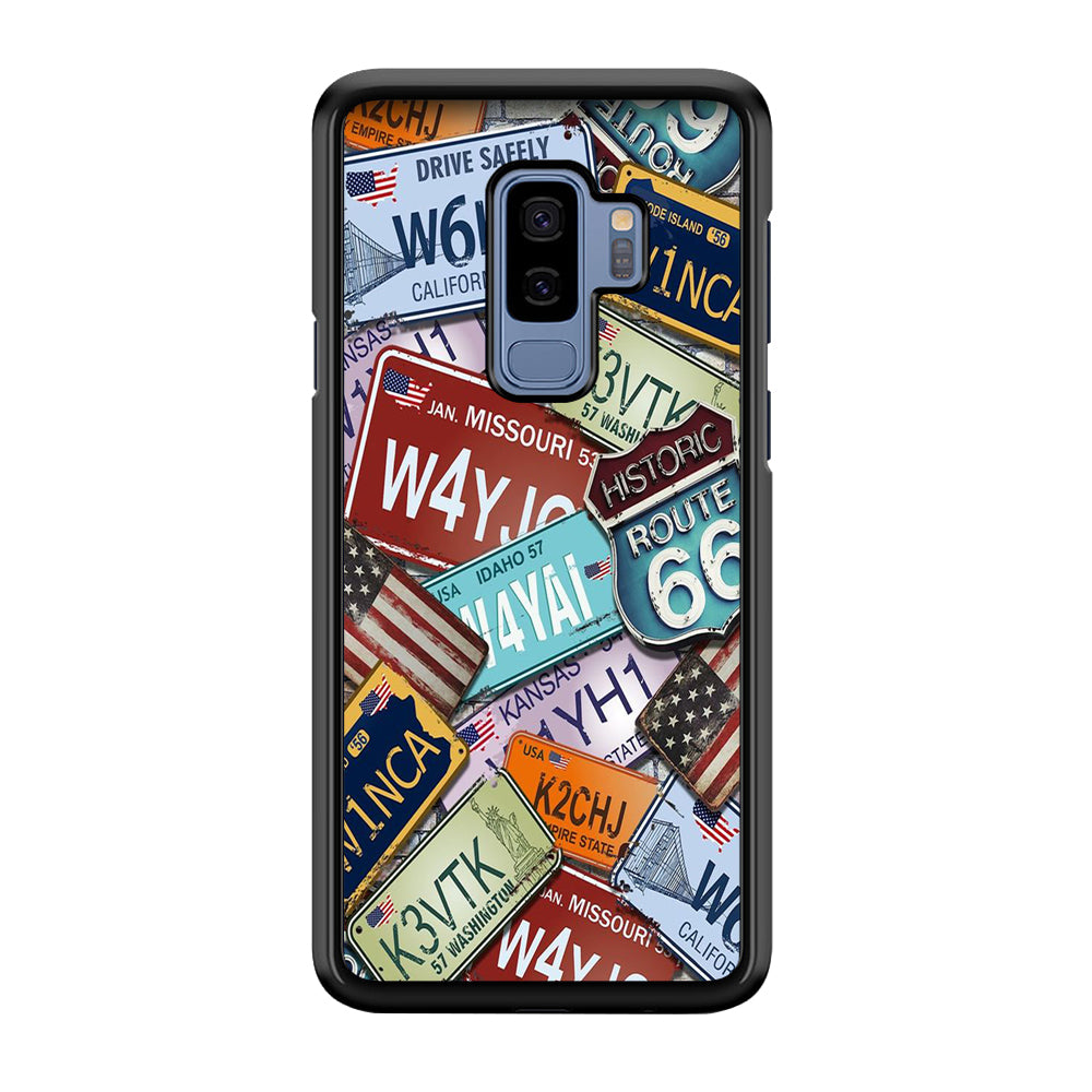 Street Signs USA Samsung Galaxy S9 Plus Case-Phone Case-Rubber Black (2D Case)-Altracase