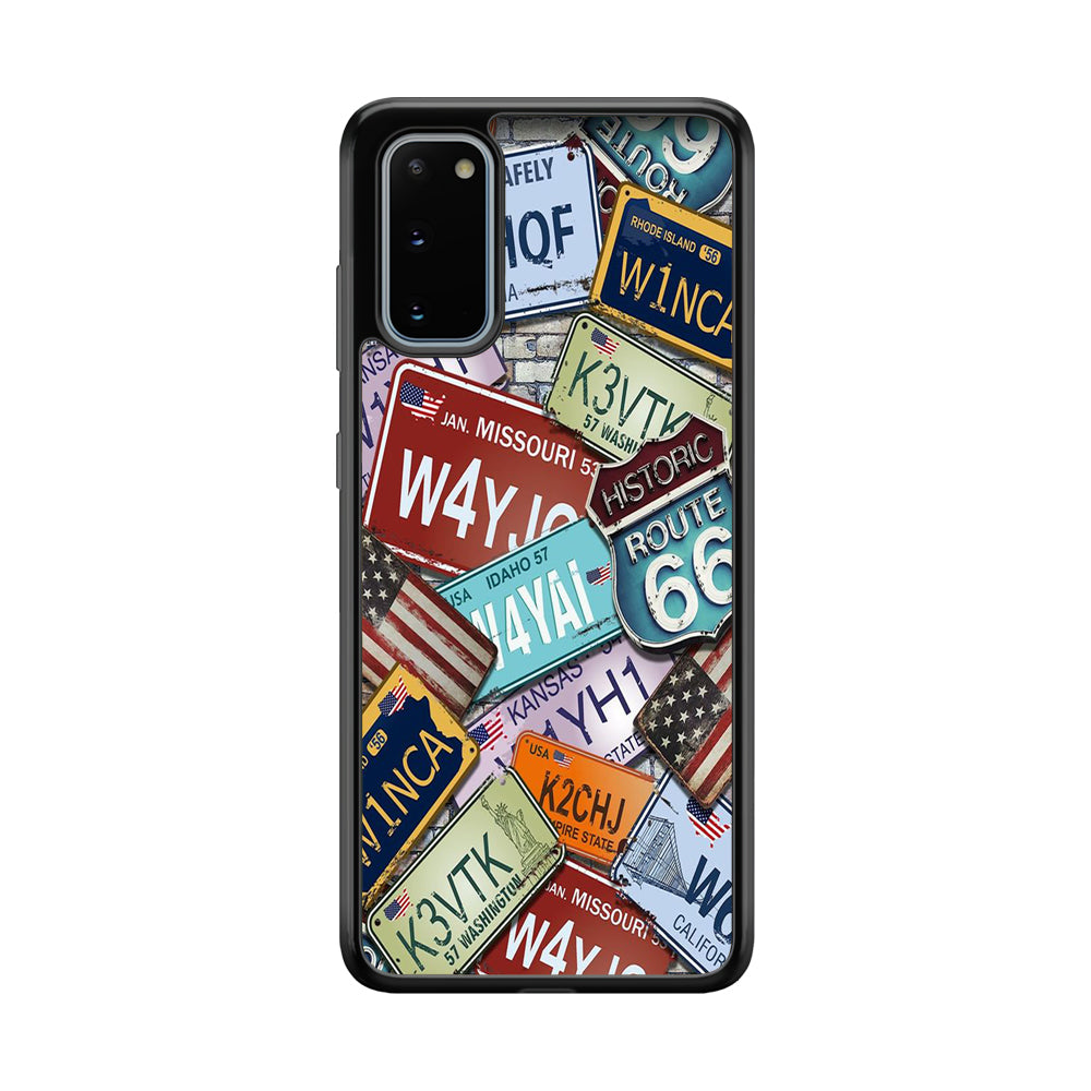 Street Signs USA Samsung Galaxy S20 Case-Phone Case-Rubber Black (2D Case)-Altracase