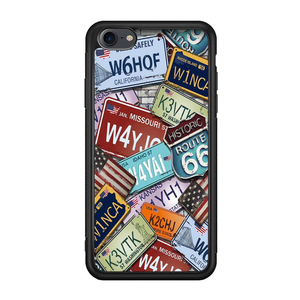 Street Signs USA iPhone SE 2020 Case-Phone Case-Rubber Black (2D Case)-Altracase