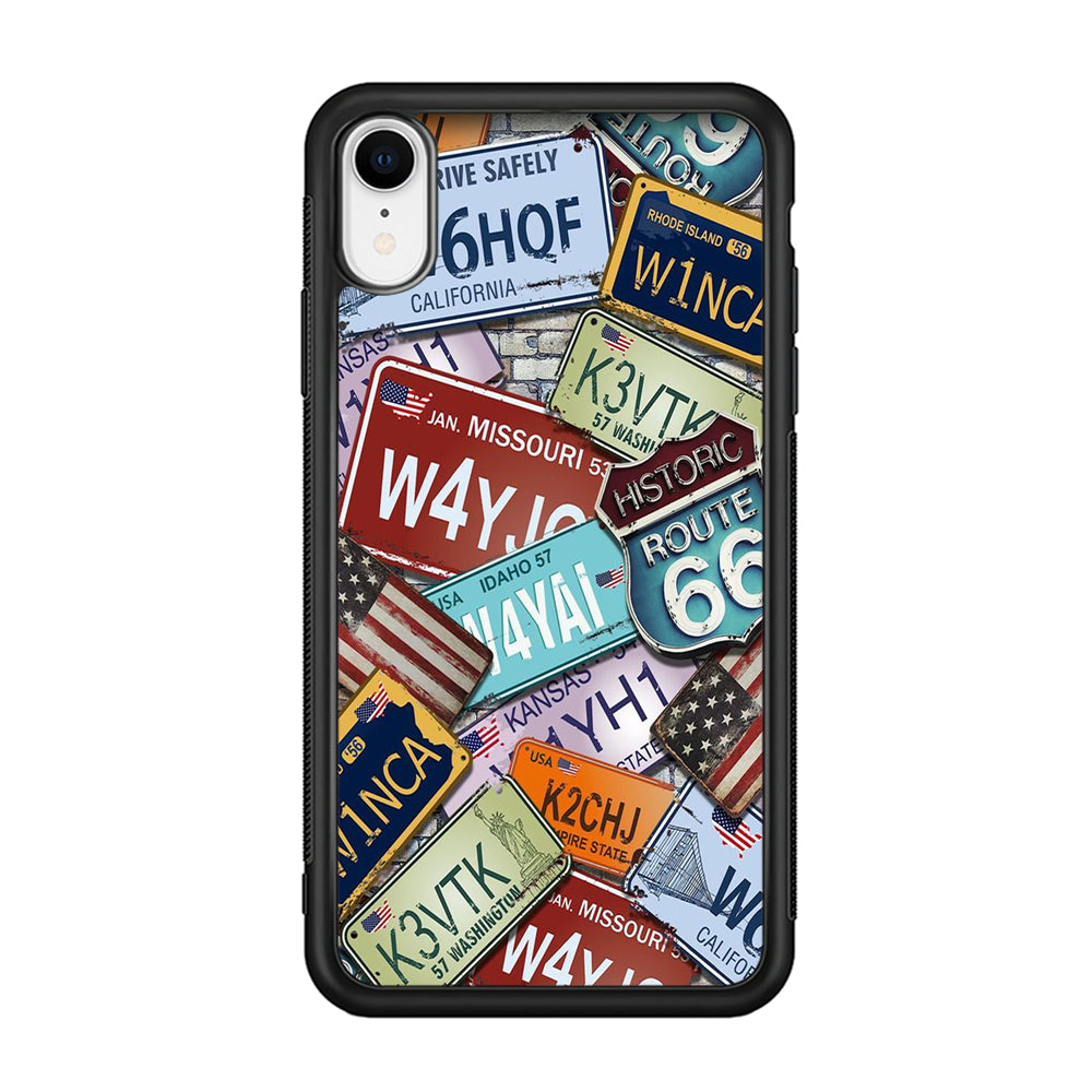 Street Signs USA iPhone XR Case-Phone Case-Rubber Black (2D Case)-Altracase