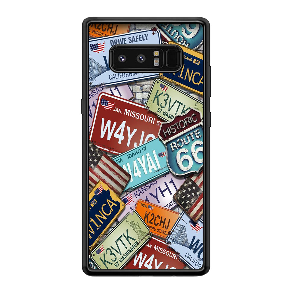 Street Signs USA Samsung Galaxy Note 8 Case-Phone Case-Rubber Black (2D Case)-Altracase