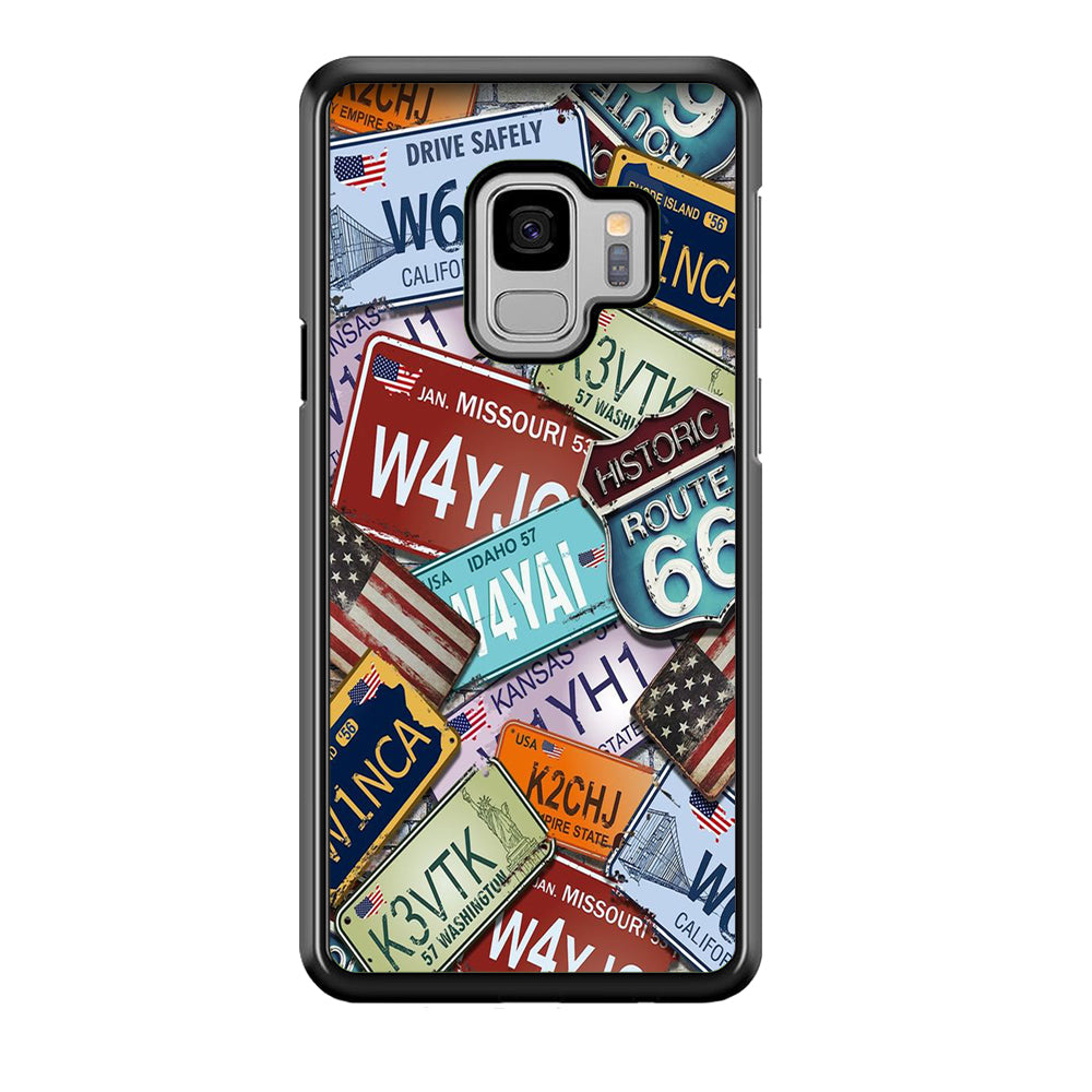 Street Signs USA Samsung Galaxy S9 Case-Phone Case-Rubber Black (2D Case)-Altracase
