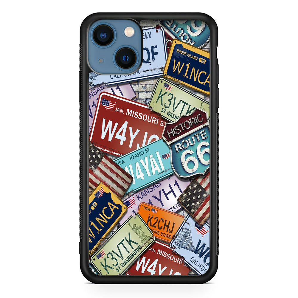 Street Signs USA iPhone 13 Mini Case-Phone Case-Rubber Black (2D Case)-Altracase