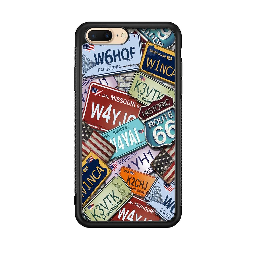 Street Signs USA iPhone 8 Plus Case-Phone Case-Rubber Black (2D Case)-Altracase