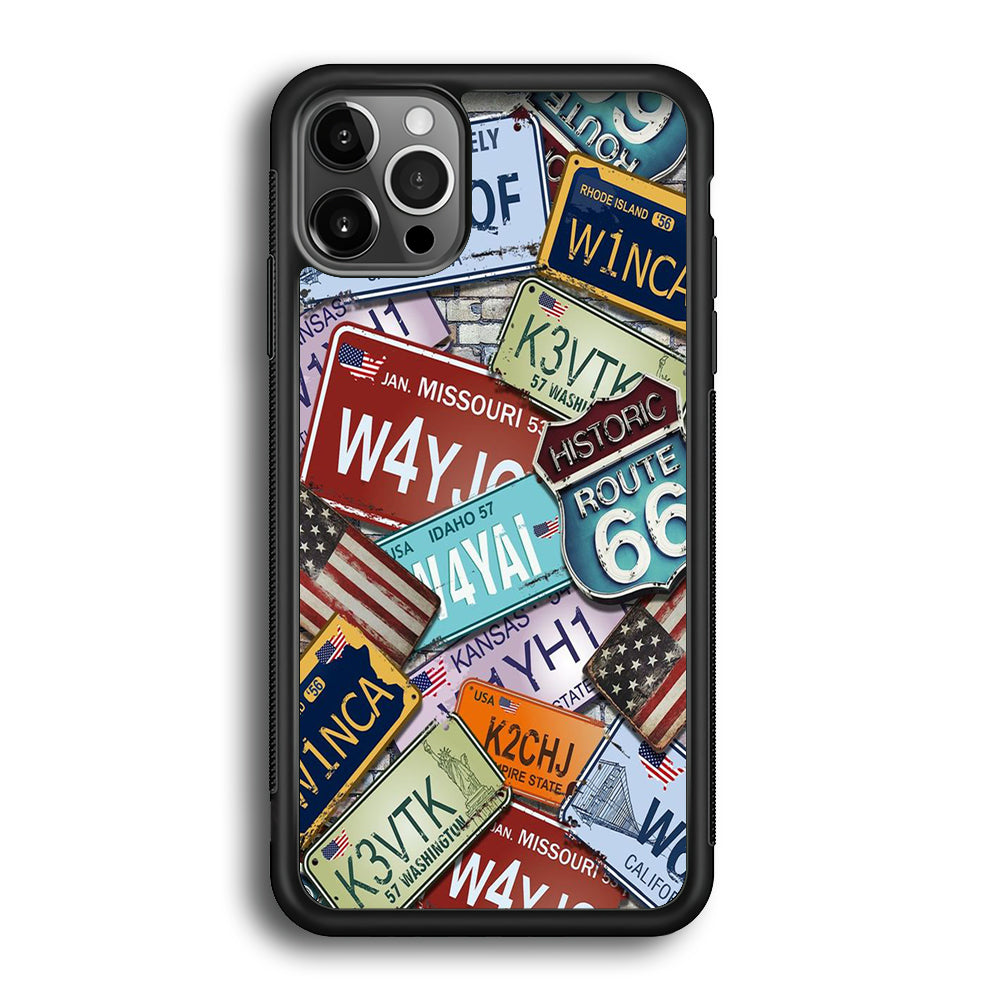 Street Signs USA iPhone 12 Pro Max Case-Phone Case-Rubber Black (2D Case)-Altracase