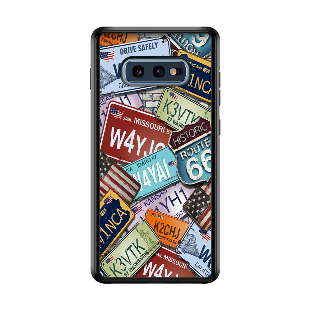 Street Signs USA Samsung Galaxy S10E Case-Phone Case-Rubber Black (2D Case)-Altracase
