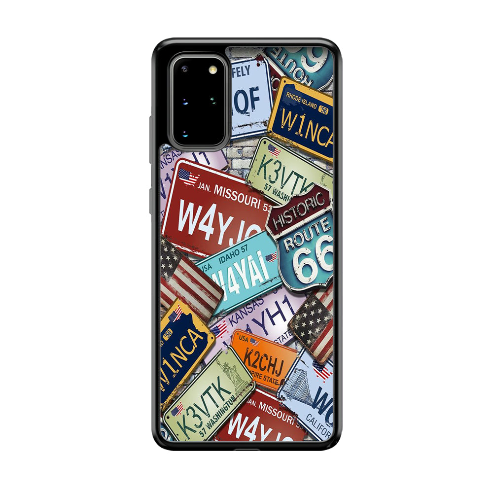 Street Signs USA Samsung Galaxy S20 Plus Case-Phone Case-Rubber Black (2D Case)-Altracase