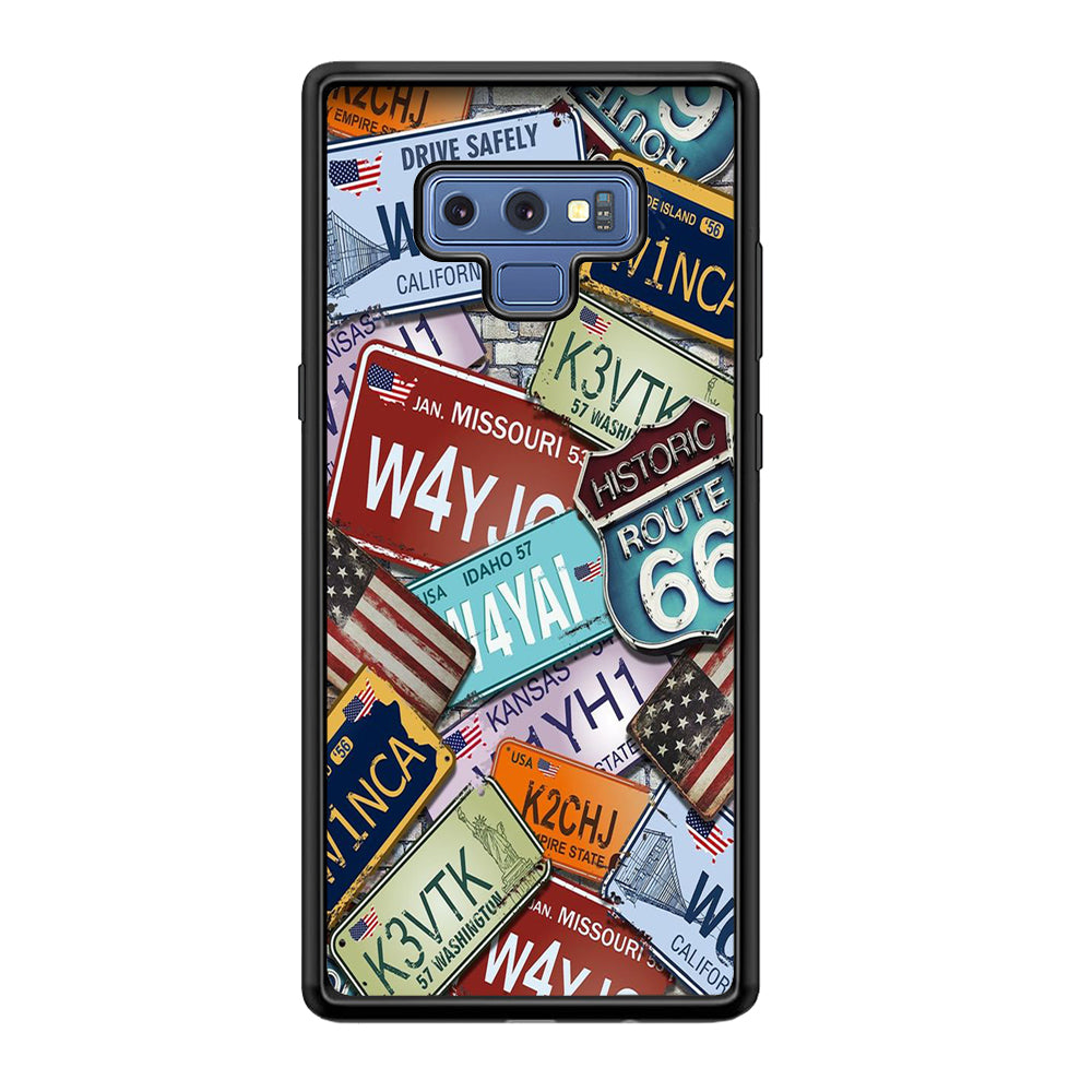 Street Signs USA Samsung Galaxy Note 9 Case-Phone Case-Rubber Black (2D Case)-Altracase