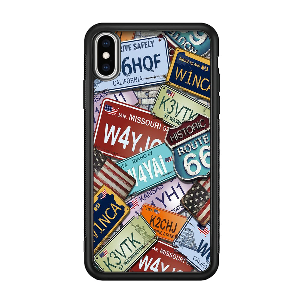 Street Signs USA iPhone X Case-Phone Case-Rubber Black (2D Case)-Altracase