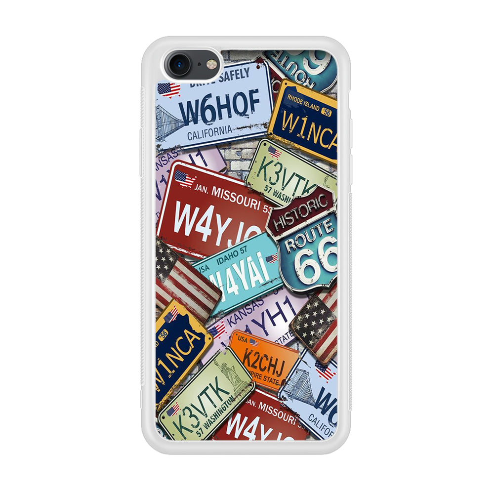 Street Signs USA iPhone SE 2020 Case-Phone Case-Rubber White (2D Case)-Altracase