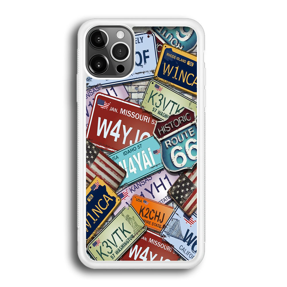 Street Signs USA iPhone 12 Pro Max Case-Phone Case-Rubber White (2D Case)-Altracase