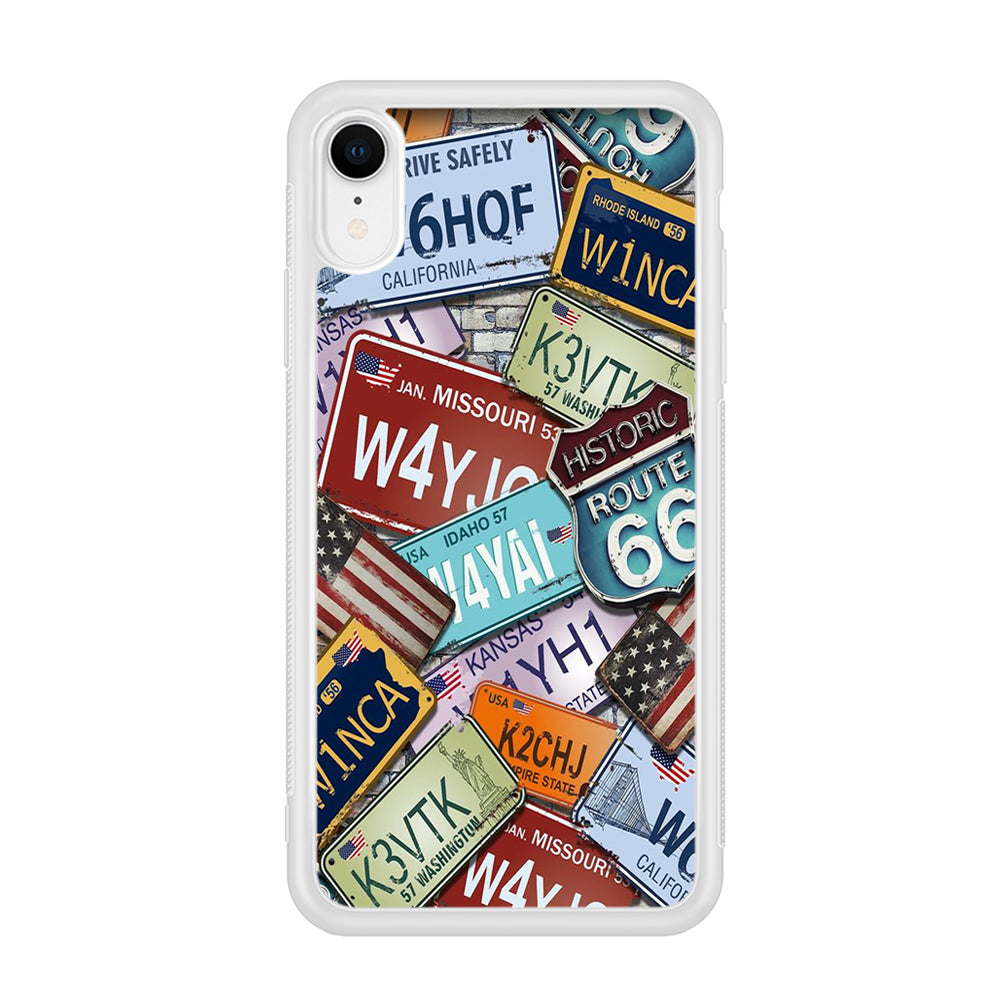 Street Signs USA iPhone XR Case-Phone Case-Rubber White (2D Case)-Altracase