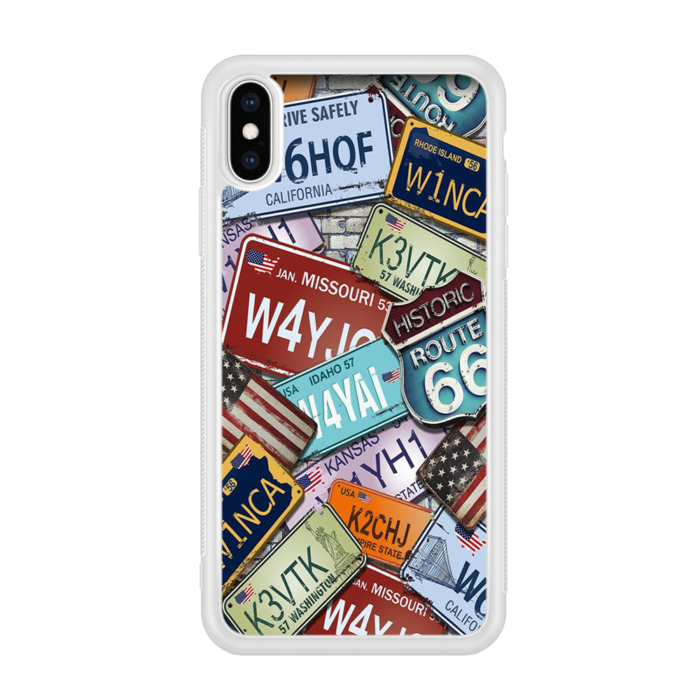 Street Signs USA iPhone X Case-Phone Case-Rubber White (2D Case)-Altracase