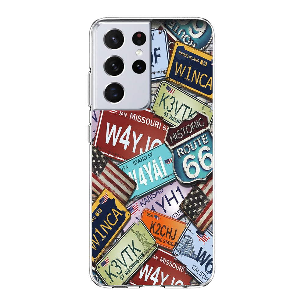 Street Signs USA Samsung Galaxy S21 Ultra Case-Phone Case-Clear Soft Case-Altracase