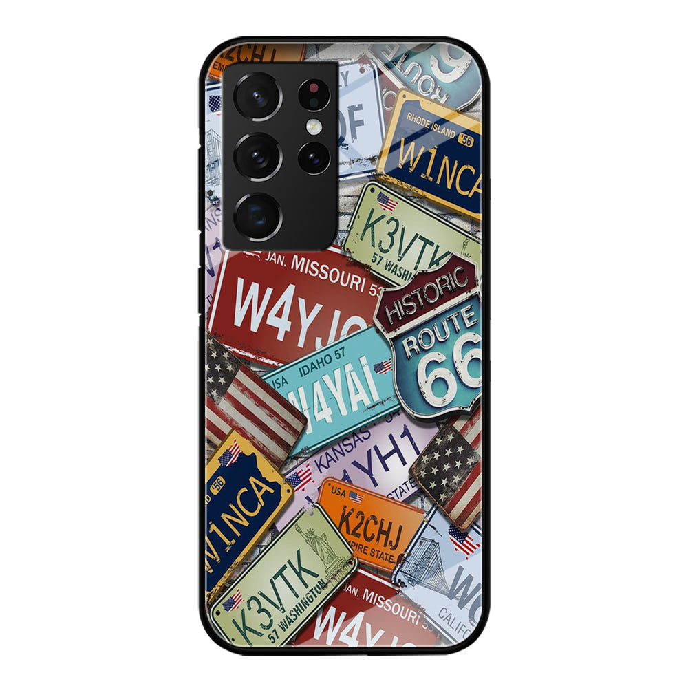 Street Signs USA Samsung Galaxy S23 Ultra Case-Phone Case-Tempered Glass Case-Altracase