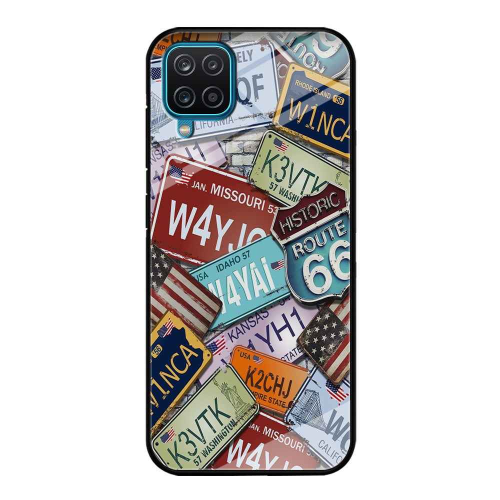 Street Signs USA Samsung Galaxy A12 Case-Phone Case-Tempered Glass Case-Altracase