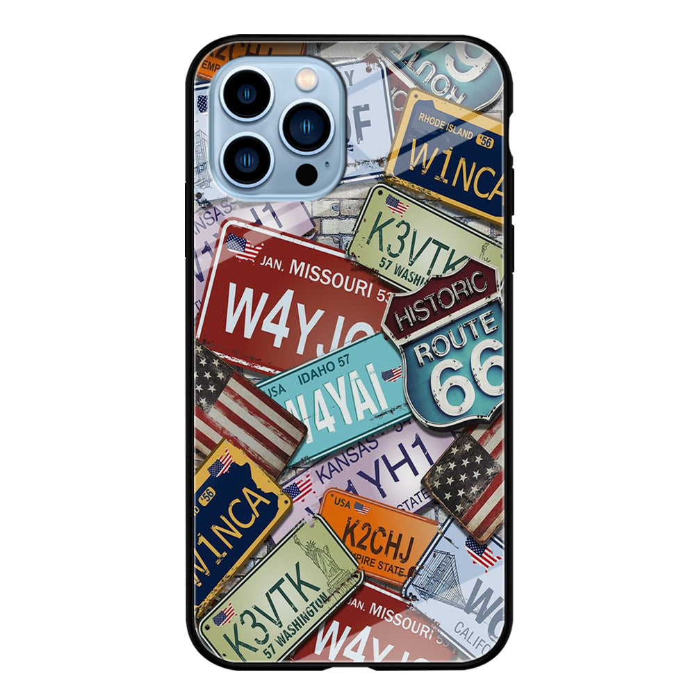Street Signs USA iPhone 14 Pro Max Case-Phone Case-Tempered Glass Case-Altracase