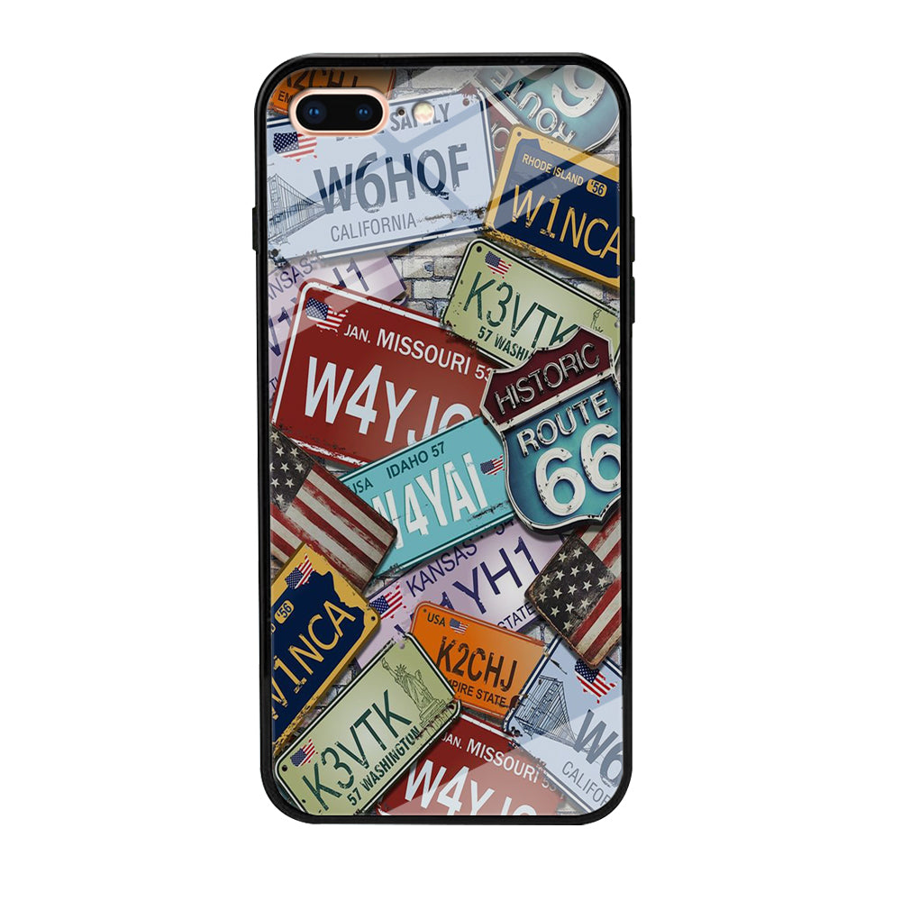 Street Signs USA iPhone 8 Plus Case-Phone Case-Tempered Glass Case-Altracase